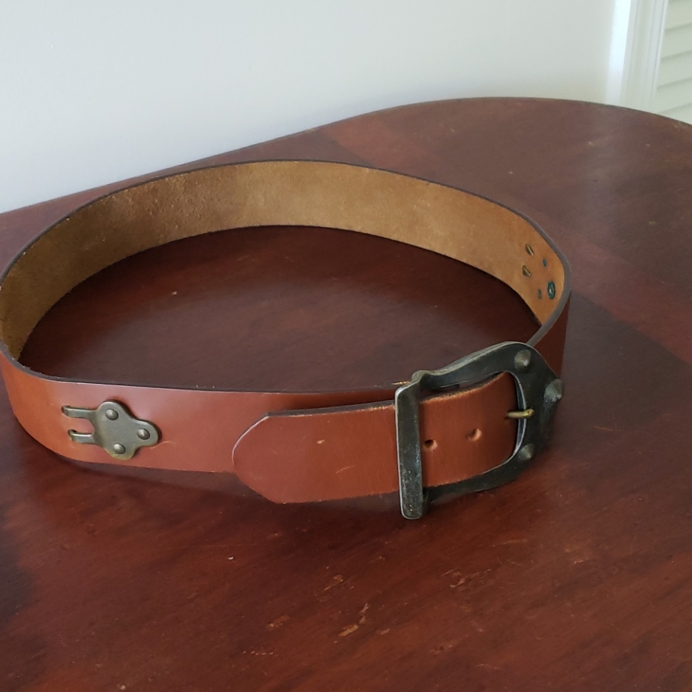 Vintage Salvatori Brown Leather Belt 32